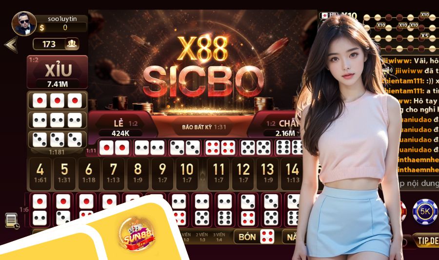 Chơi Sicbo tại Sun88 đa dạng lựa chọn, an toàn khi cá cược