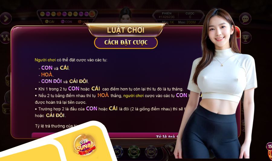 Luật chơi game Baccarat Sun88 được cập nhật mới nhất