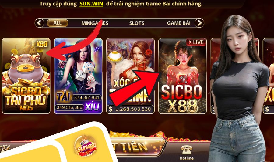 Sicbo Sun88 thuộc sảnh game live casino cực hấp dẫn