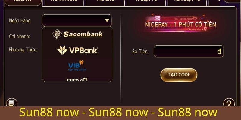 Nạp tiền Sun88 bằng ngân hàng trực tuyến